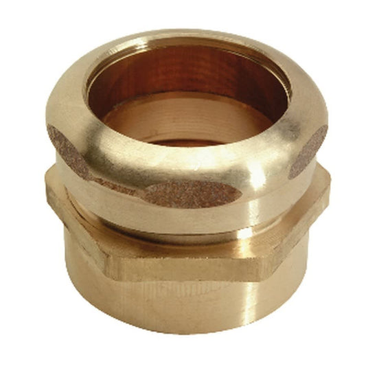 DWV Slip Joint Adapter, 1-1/2 in, FNPT x Slip Joint, Copper