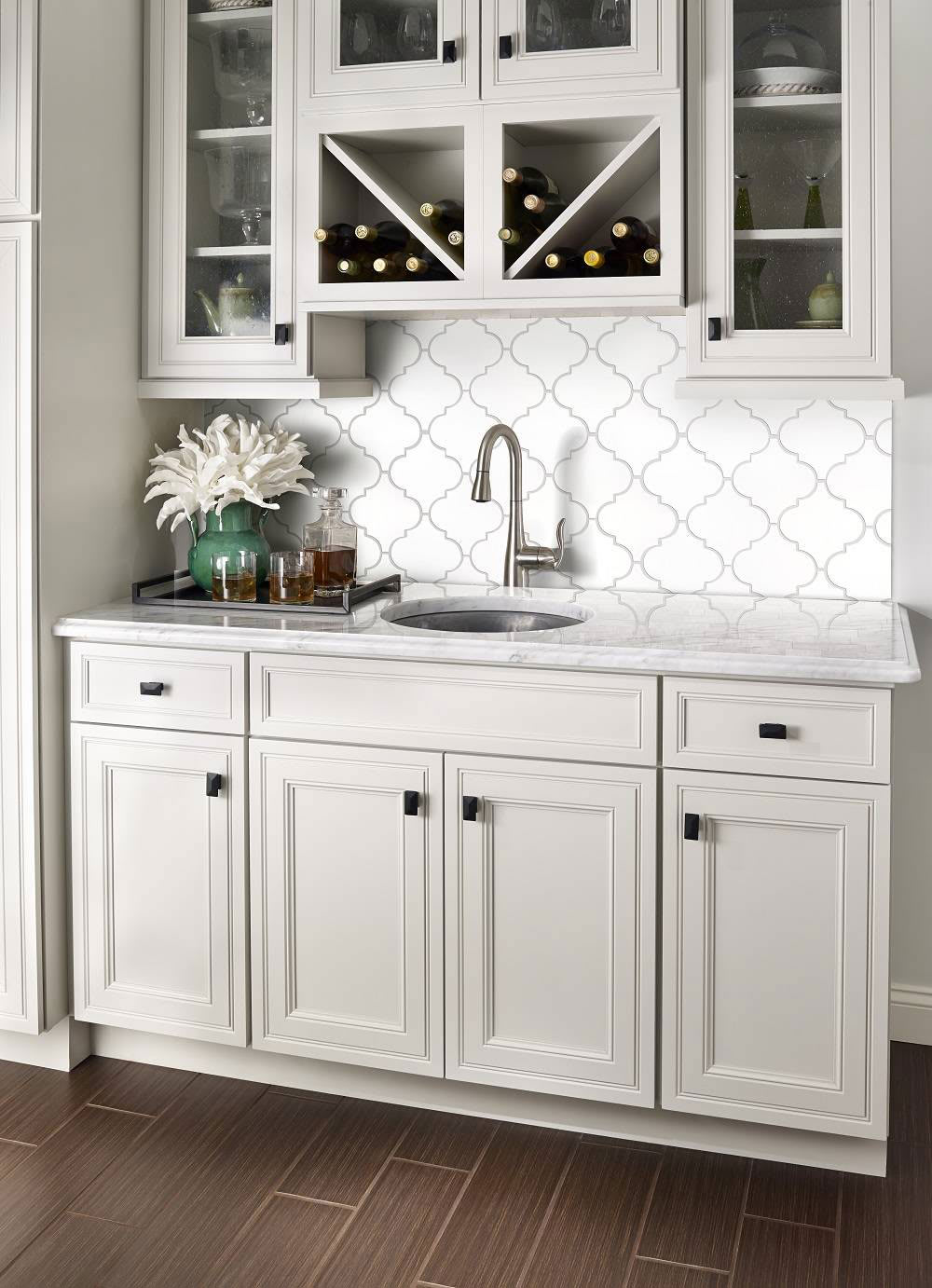 Whisper White Arabesque Tile®