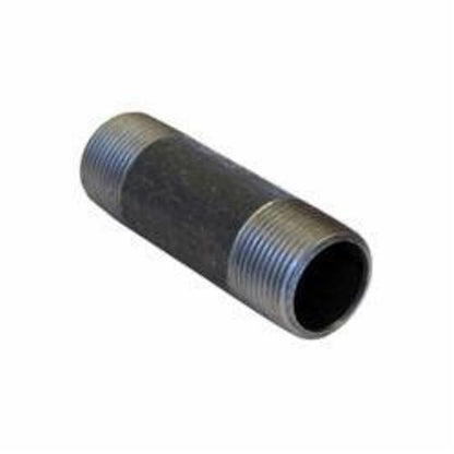 Nipple, 3/8 in, 5 in L, MNPT, Steel, Black, SCH 40/STD