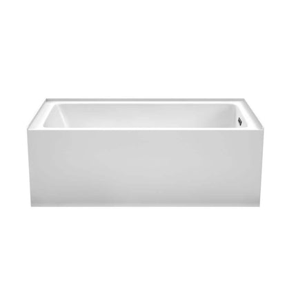 Grayley 60 in. L x 32 in. W Acrylic Right Hand Drain Rectangular Alcove Bathtub in White with Matte Black Trim