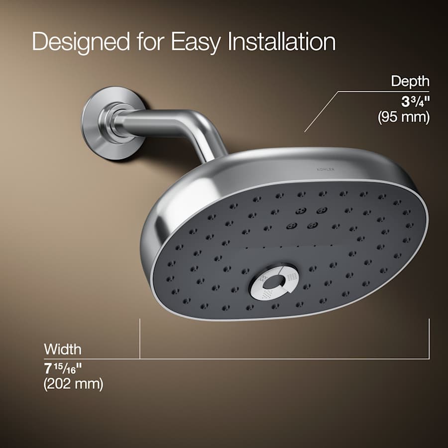 Statement 2.5 GPM Multi Function Shower Head with MasterClean Sprayface and Katalyst Air Induction Technology