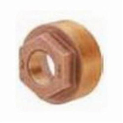 Hex Head Bushing, 3/8 x 1/4 in, MNPT x FNPT, Lead Free Brass, Rough Brass