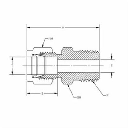 Male Adapter, 1/4 x 3/8 in, Tube x MNPT, 316/316L Stainless Steel