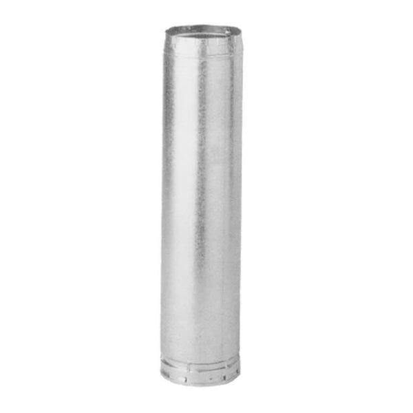 Round Vent Vent Pipe, 4 in Dia, 18 in L