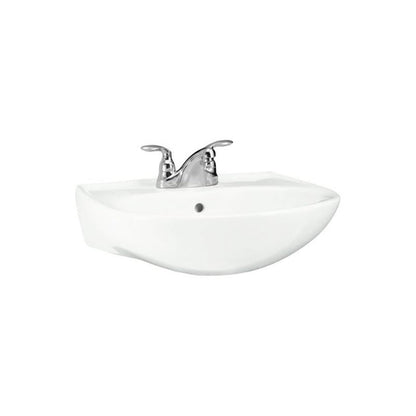 Sacramento® Wall/Pedestal Mount Lavatory Sink, 21-1/4 x 18-1/4 x 9-1/4 in, Vitreous China, White