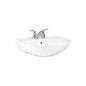 Sacramento® Wall/Pedestal Mount Lavatory Sink, 21-1/4 x 18-1/4 x 9-1/4 in, Vitreous China, White
