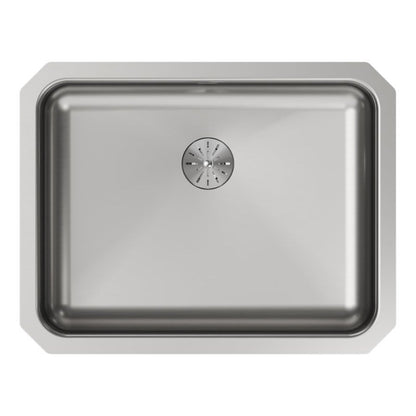 Lustertone™ Classic Single Bowl Kitchen Sink, Under Mount, ADA, 23-1/2 x 18-1/4 in, 4-3/8 in Bowl Depth, 18 ga Lustrous Satin Steel, Stainless