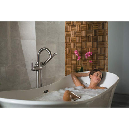 Trinsic Floor Mounted Tub Filler with Integrated Diverter and Hand Shower - Less Rough In