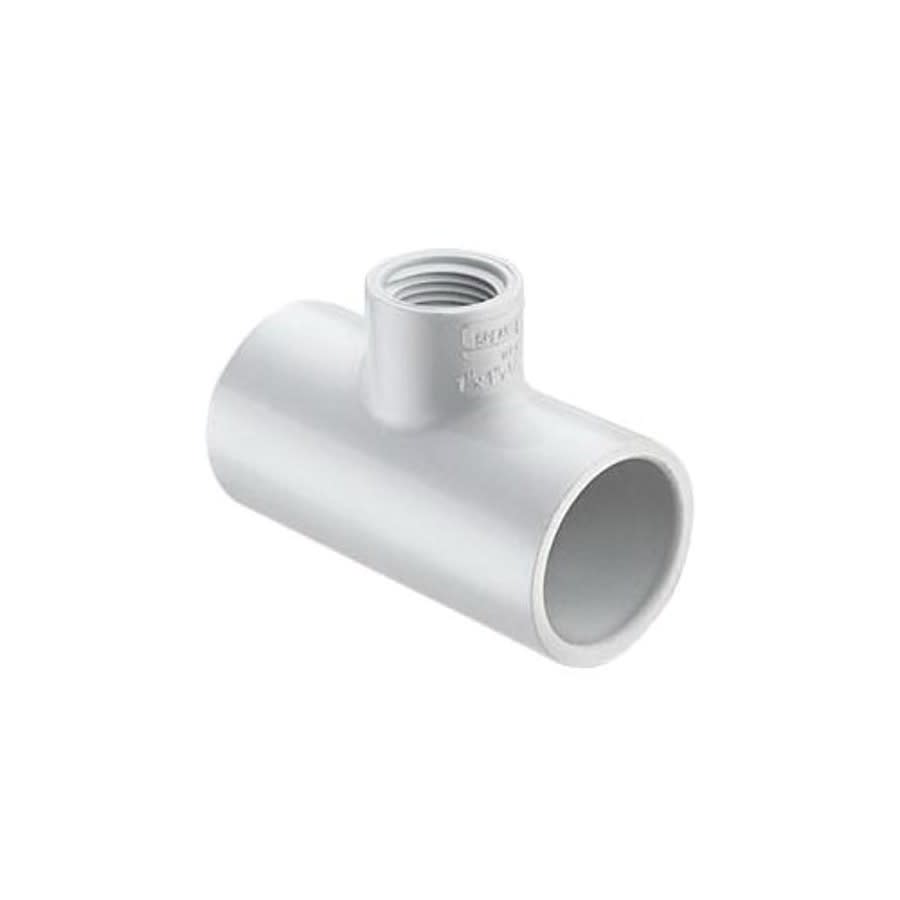 Tee, 1/2 x 1/8 in, Socket x FNPT, SCH 40/STD, PVC