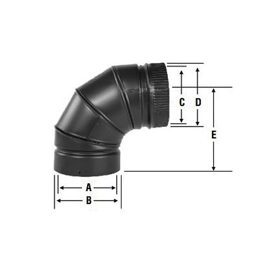 Round Vent Elbow, 6 in Dia