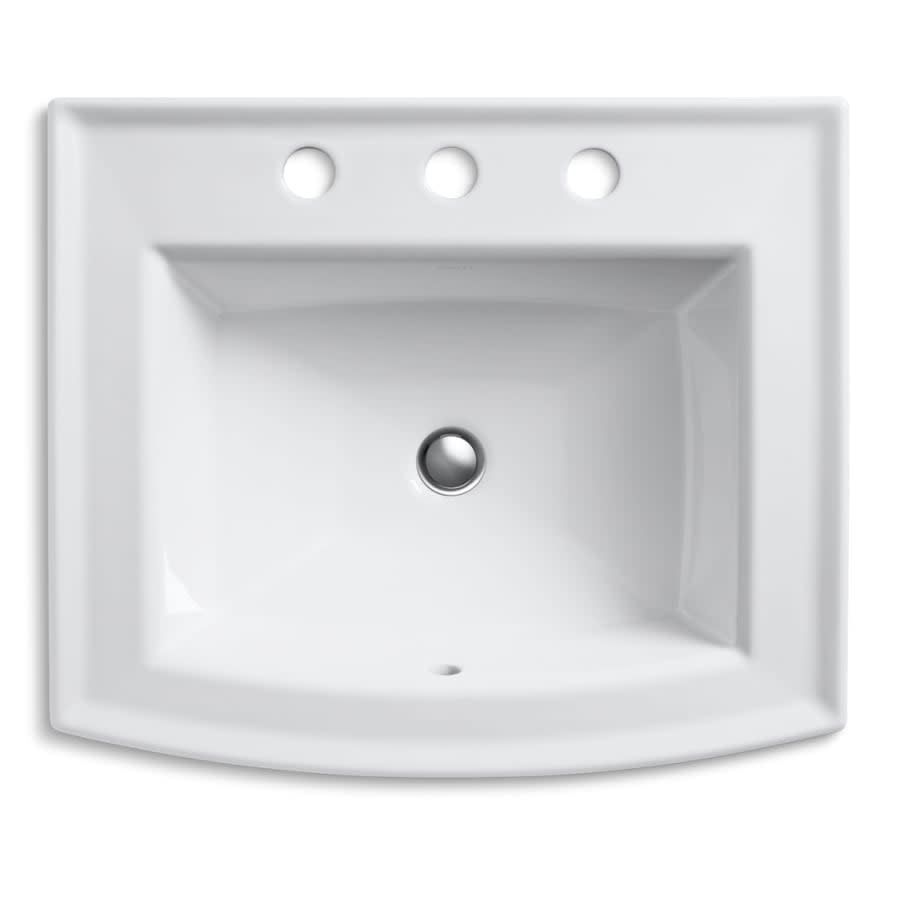 Archer 22-5/8" Drop In Bathroom Sink with 3 Holes Drilled and Overflow