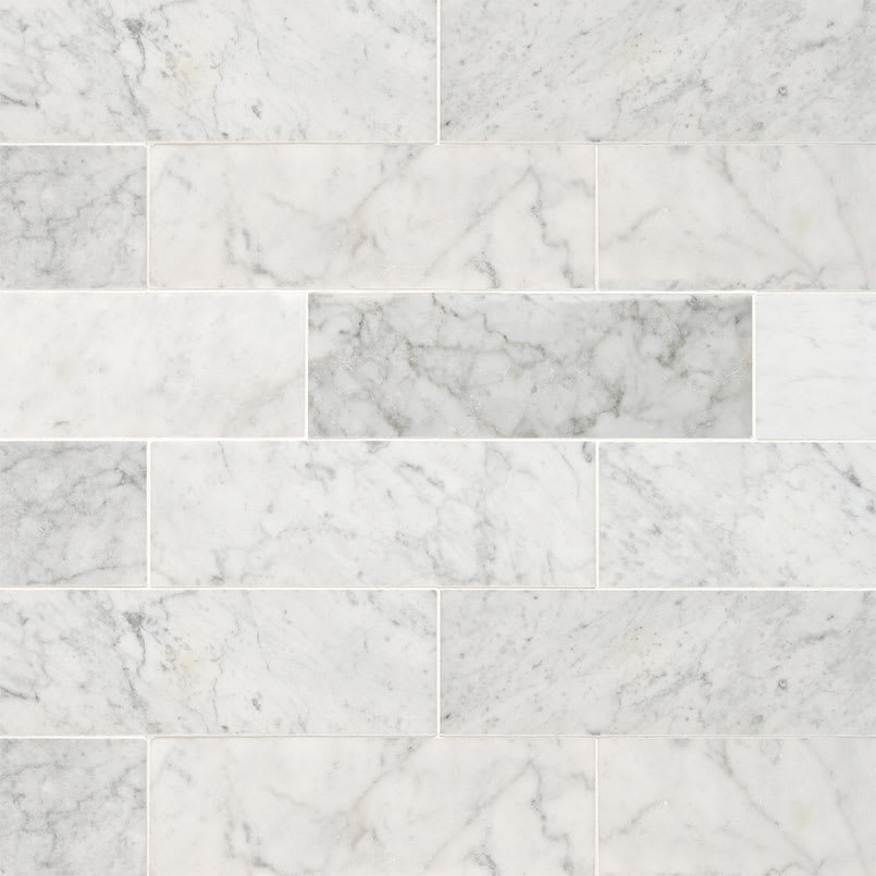 Carrara White Marble Tile 4x12