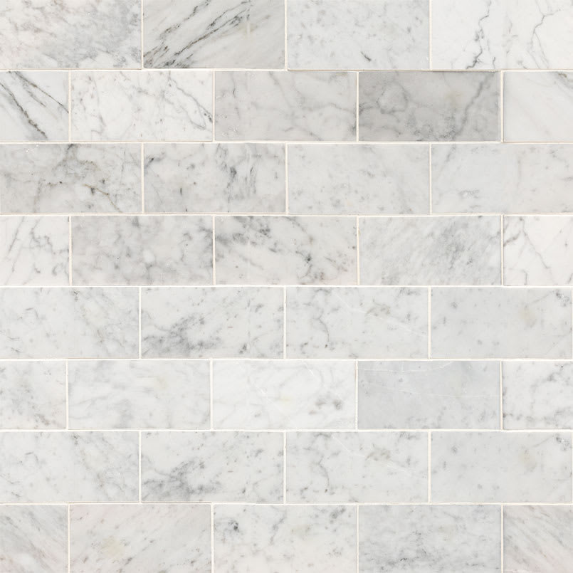 Carrara White Subway Tile 3x6