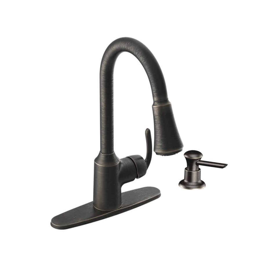 Bayhill Pullout Spray High-Arc Kitchen Faucet with Reflex Technology - Includes Soap Dispenser