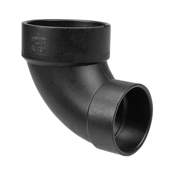 DWV Closet Bend, 4 x 3 in, Hub, ABS