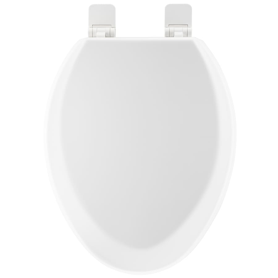 Elongated Closed-Front Toilet Seat with Quick Release and Lid