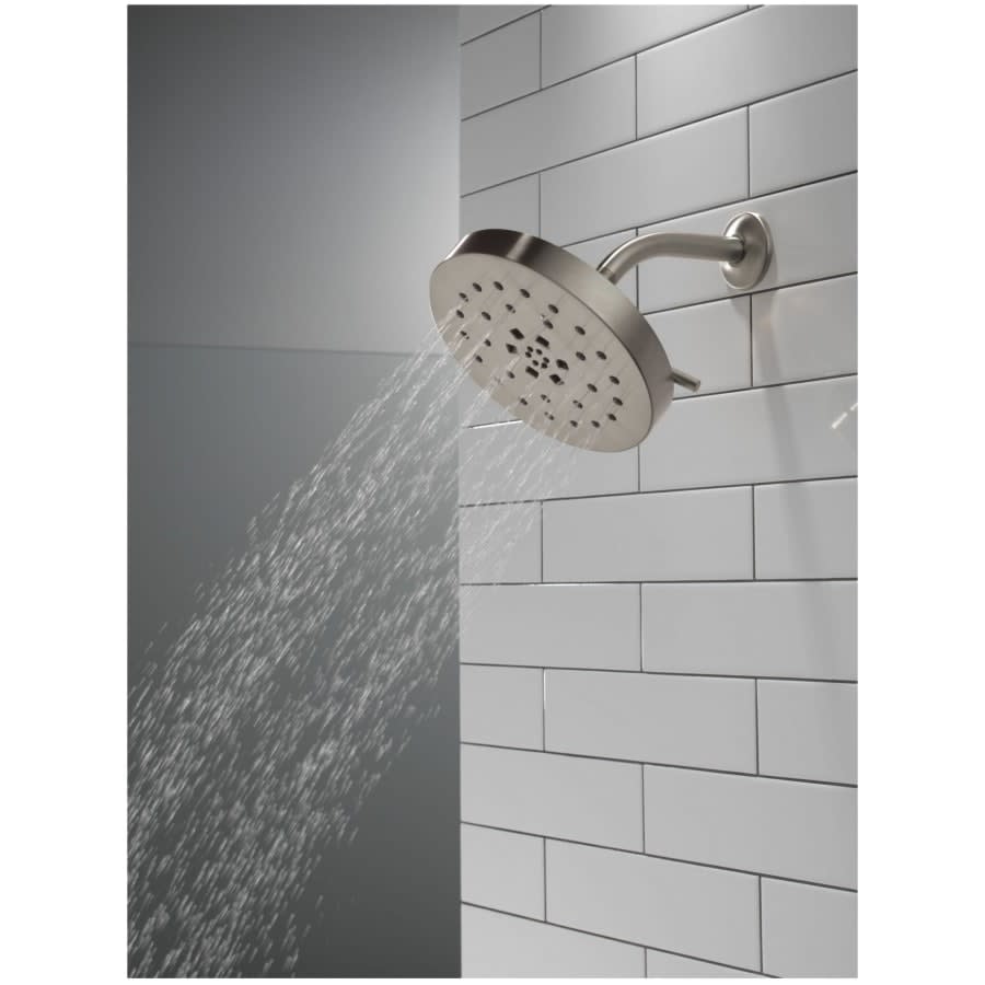 Universal Showering Components 1.75 GPM Multi Function Rain Shower Head with Touch-Clean and H2Okinetic Technology