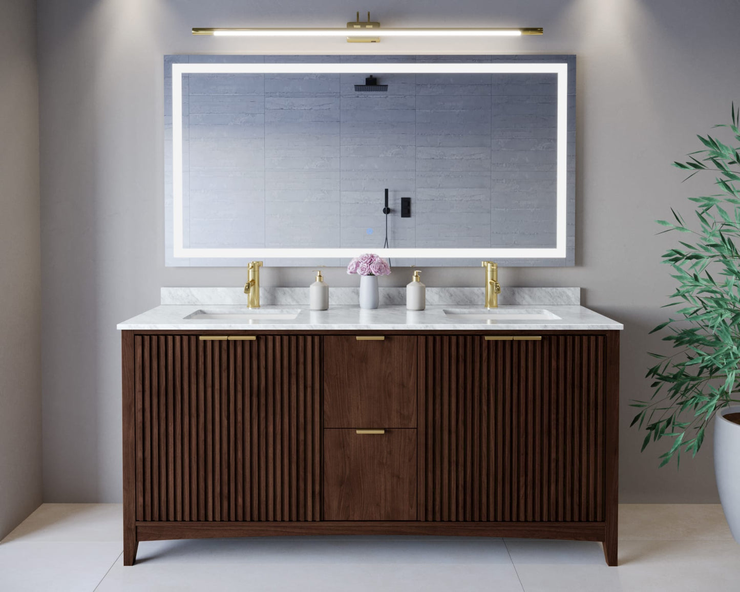 Palmilla Double Bathroom Vanity - 72W x 35H x 22D