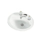Sanibel™ Top Mount Lavatory Sink, ADA, 20-1/4 x 17-1/4 x 8 in, Vitreous China, White