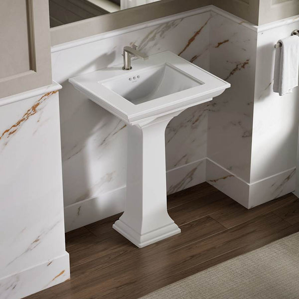 Memoirs Fireclay Pedestal Bathroom Sink - Less Pedestal and Legs