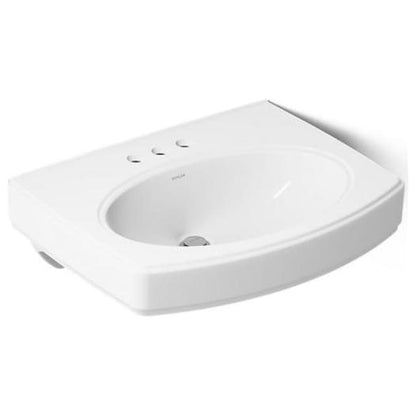 Pinoir 18" Wall Mounted Bathroom Sink with 3 Holes Drilled and Overflow
