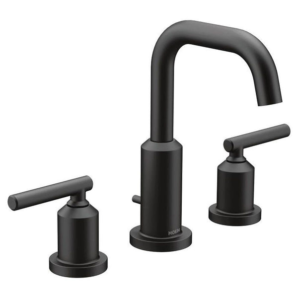 Gibson™ Widespread Lavatory Faucet, ADA, 2 Handle, 3-Hole, 1.2 gpm, Matte Black