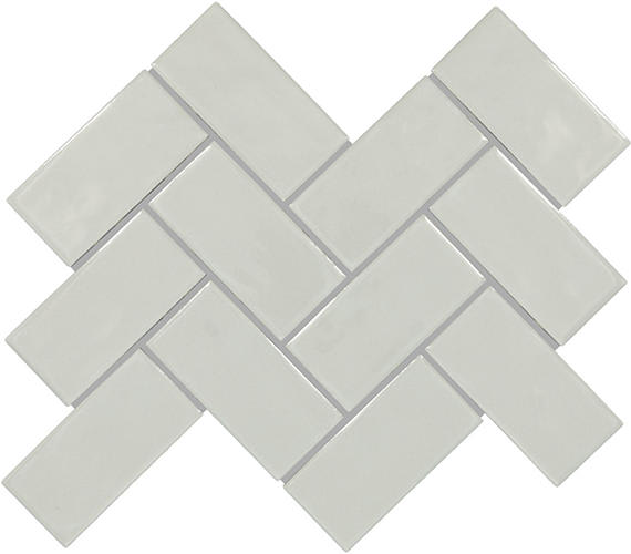 Artezen Ideal Gray Herringbone 2X4 Glossy
