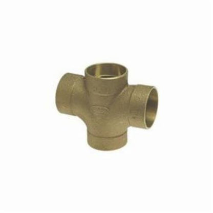 DWV Double Sanitary Tee, 2 x 1-1/2 x 1-1/2 in, C, Copper