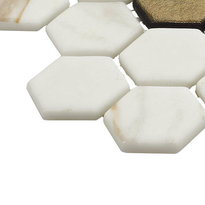 Uptown Glass Posh Chiffon Hexagon 1X1 Mixed