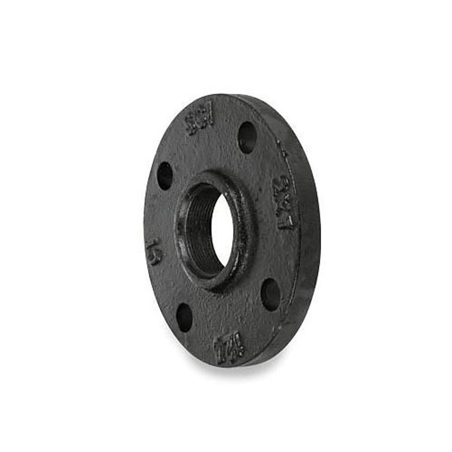 Companion Flange, 3 x 2-1/2 in, FNPT, 7-1/2 in OD, Malleable Iron, Black