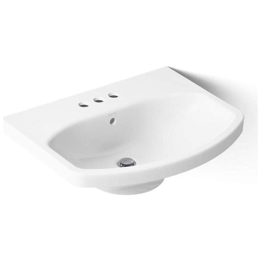 Cimarron 21" Pedestal Bathroom Sink with 3 Holes Drilled and Overflow