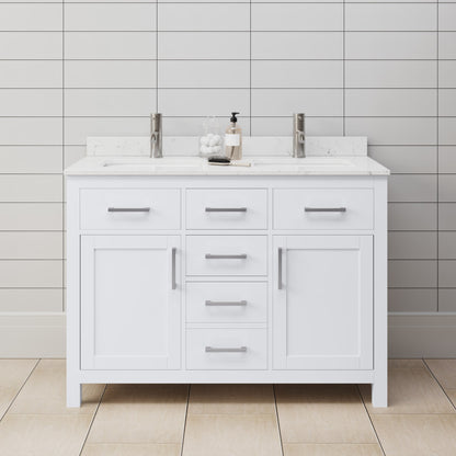 Beckett Double Bathroom Vanity - 48W x 35H x 22D
