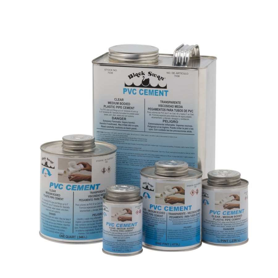 Medium Body Cement, 1/4 pt, Clear, For PVC