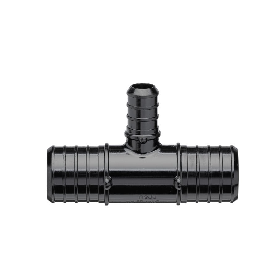 QickSert CR® Tee, 1 x 1/2 in, Crimp PEX, Poly