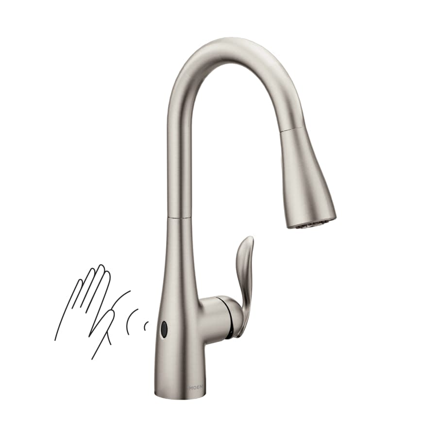 Arbor Pull-Down High Arc Kitchen Faucet with MotionSenseâ¢, Power Cleanâ¢, and Reflexâ¢ Technology - Includes Escutcheon Plate