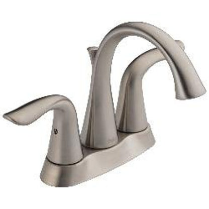 Lahara® Centerset Lavatory Faucet, ADA, 2 Handle, 3-Hole, 1.2 gpm, Stainless