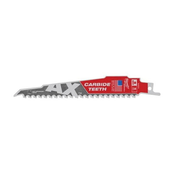 SAWZALL® The Ax™ Carbide Tip Reciprocating Saw Blade, 6 in L, 5 tpi, 0.05 in THK, 5-Pack