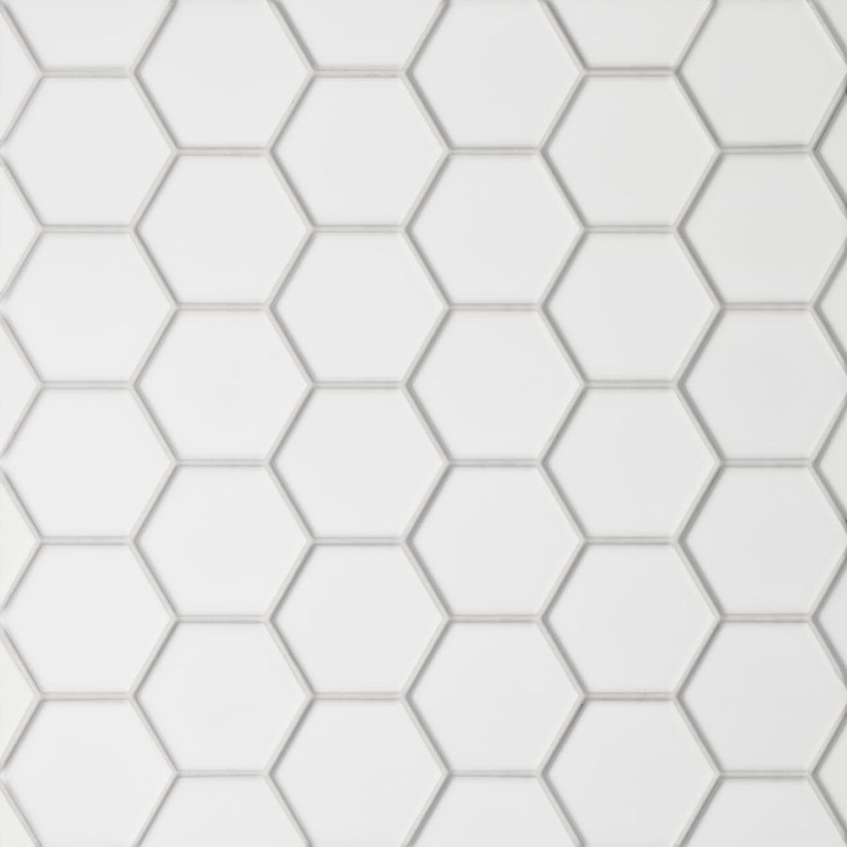 Le Cafe White 2x2 Hexagon Mosaic Matte