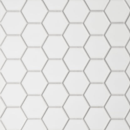 Le Cafe White 2x2 Hexagon Mosaic Matte