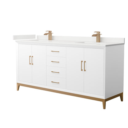 Amici Double Bathroom Vanity - 72W x 35.25H x 22D
