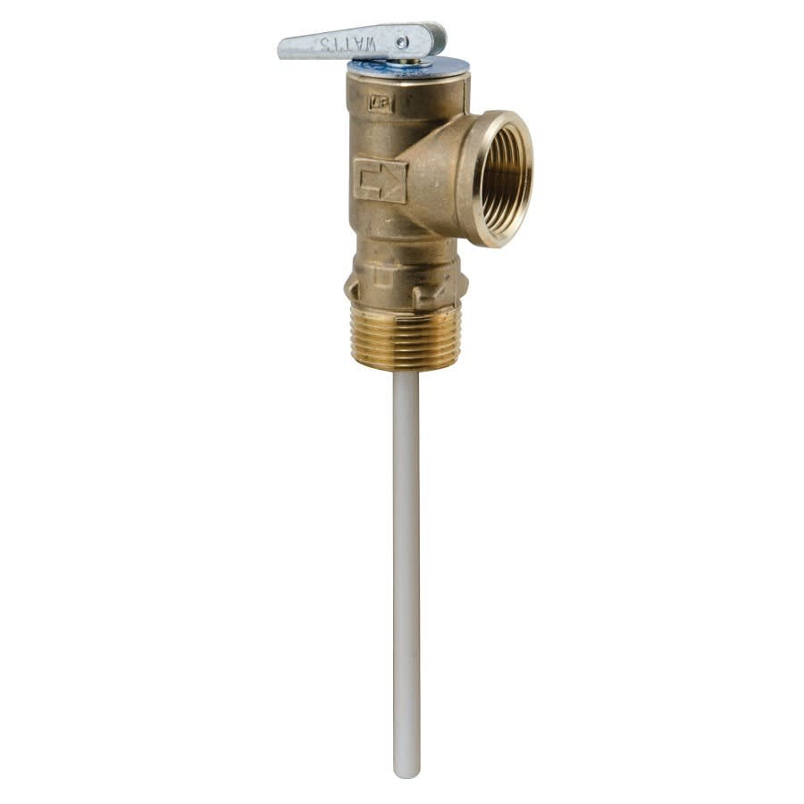 Temperature & Pressure Relief Valve, 3/4 in, MNPT x FNPT, Copper Alloy
