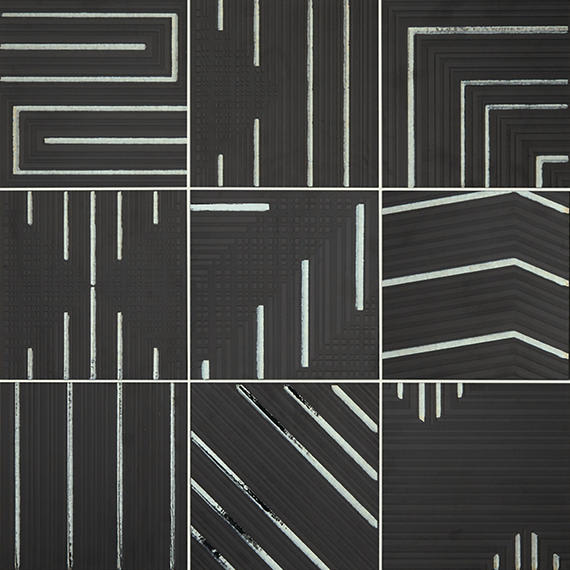 Geometric Fusion Obsidian Square 8X8 Mixed