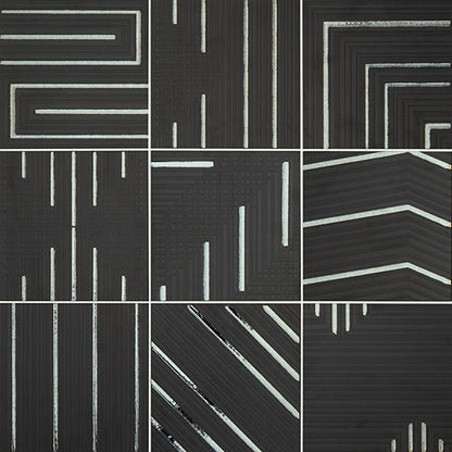 Geometric Fusion Obsidian Square 8X8 Mixed