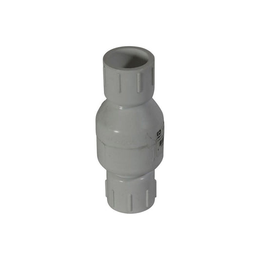 Spring Check Valve, 1 in, Socket, PVC