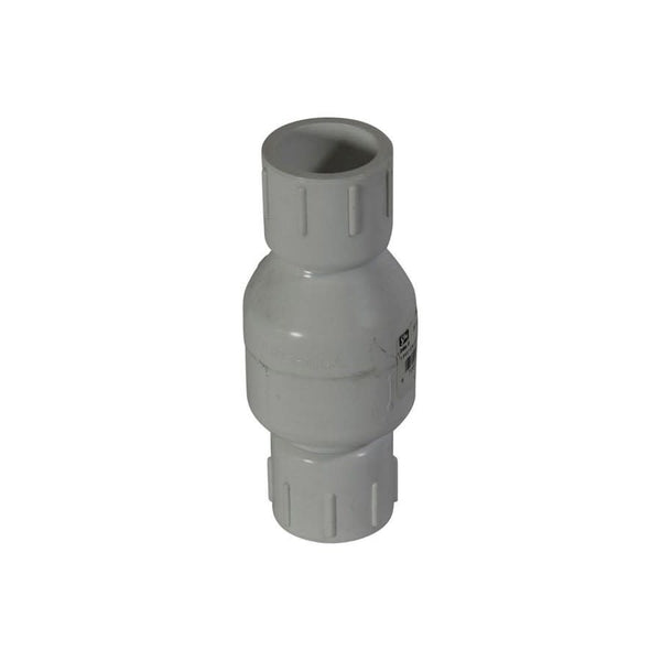 Spring Check Valve, 1 in, Socket, PVC