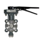 Lug Style Butterfly Valve, Lever Handle, 2-1/2 in, Flange, Carbon Steel