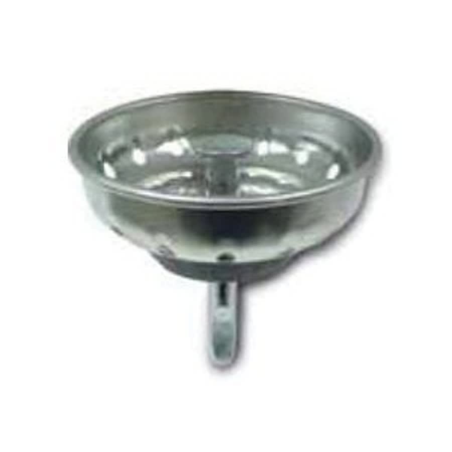 Sink Strainer Basket, Stainless Steel, Polished Chrome