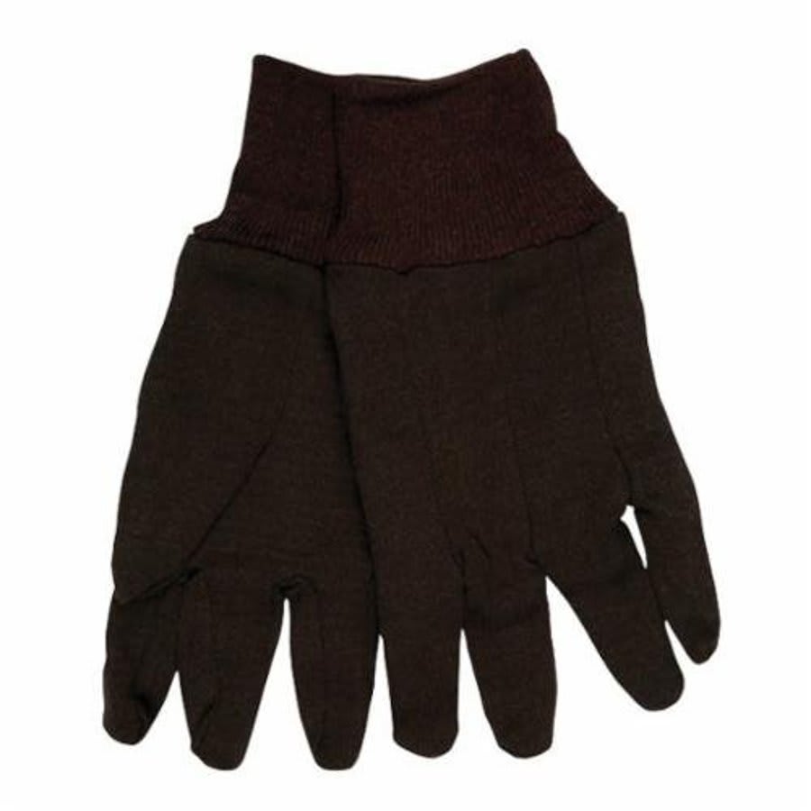 Deluxe Heavyweight Gloves, Work, L, Cotton/Jersey/Polyester, Brown