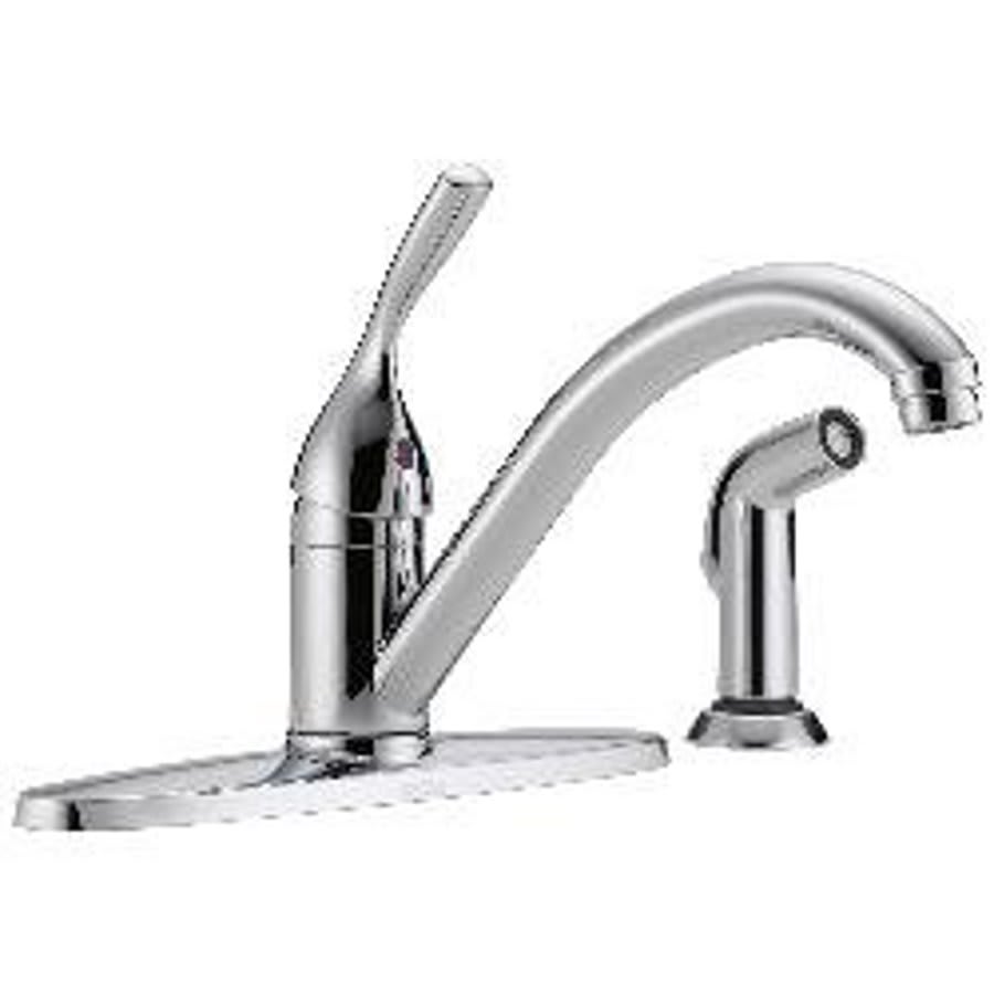 Classic Kitchen Faucet, Deck Mount, ADA, 1 Lever Handle, 4-Hole, Chrome