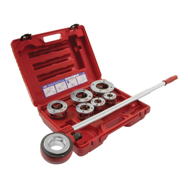 Enclosed Ratchet Threader Set, 1/2 to 2 in